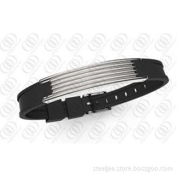 Custom Stainless Steel Energy Bracelets , ladies stainless